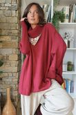 Beyond Terry Oversized Cowl Knit Rouge Marl /15=